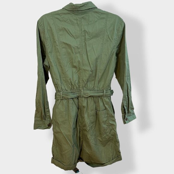 GAP Long Sleeve Playsuit Sage Green 2 - Picture 2 of 4